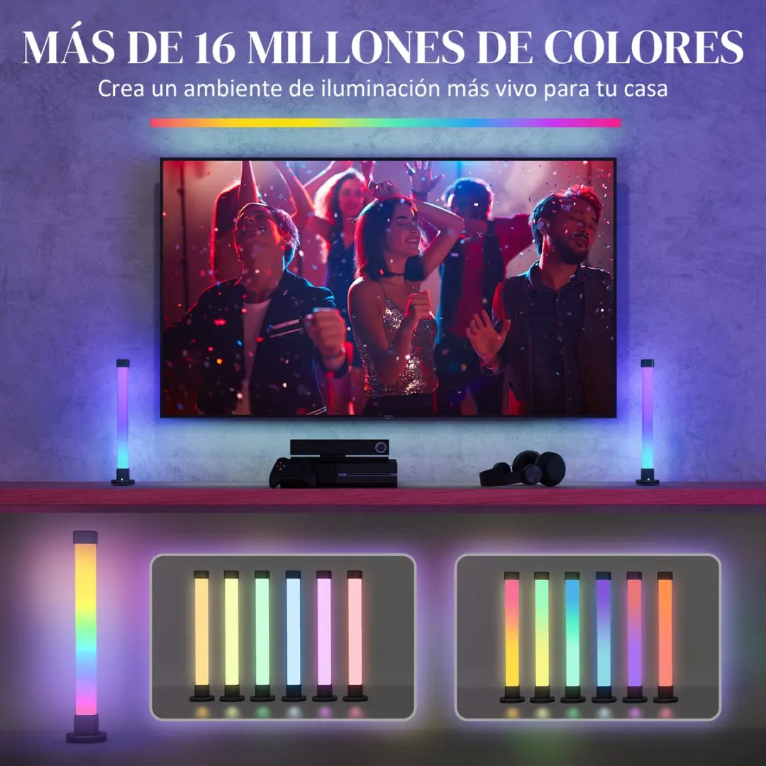 ECTEATOY Slimme RGB LED Tafellamp Wit - 30W - afbeelding 2 van 6