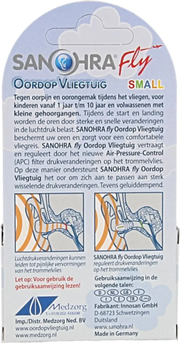 Sanohra Vliegtuig Oordoppen - Kinderen - 2 Stuks