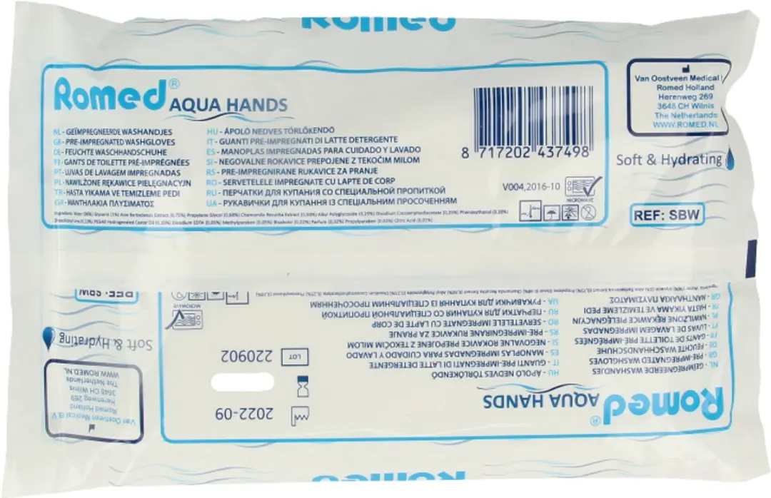 Romed Vochtige Washandjes - 8 Stuks