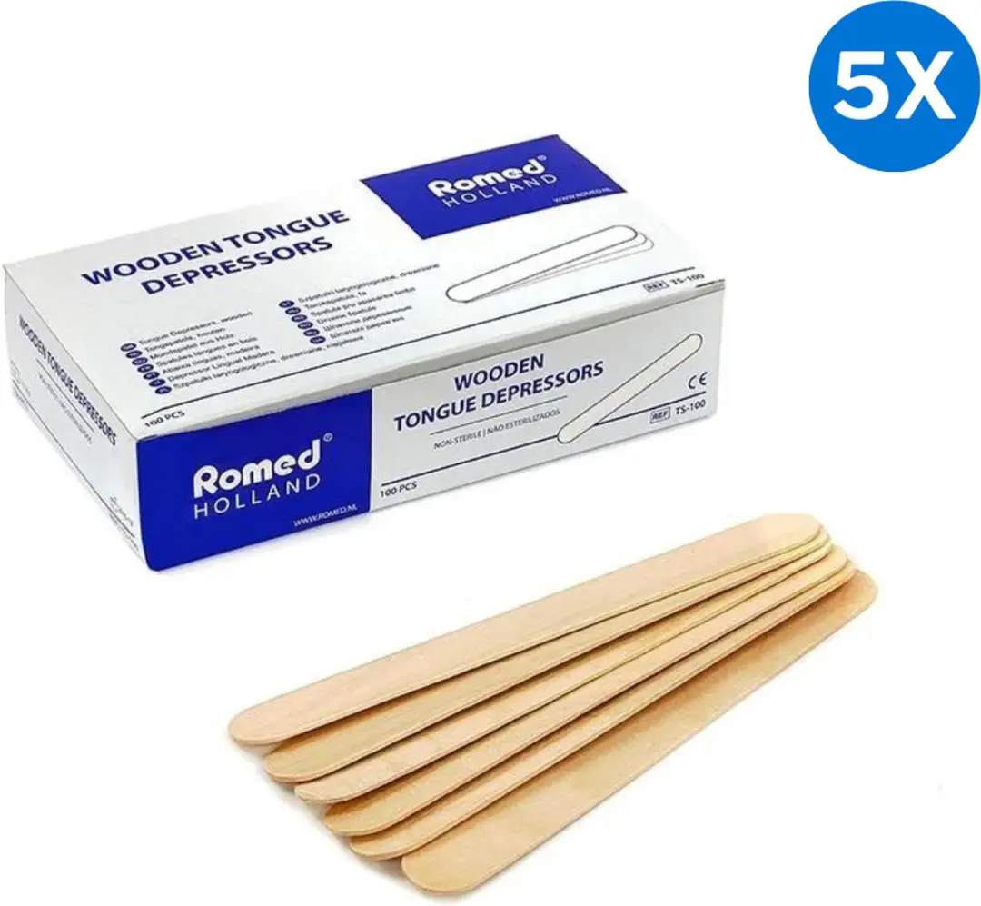 Romed Houten Tongspatels 500 Stuks