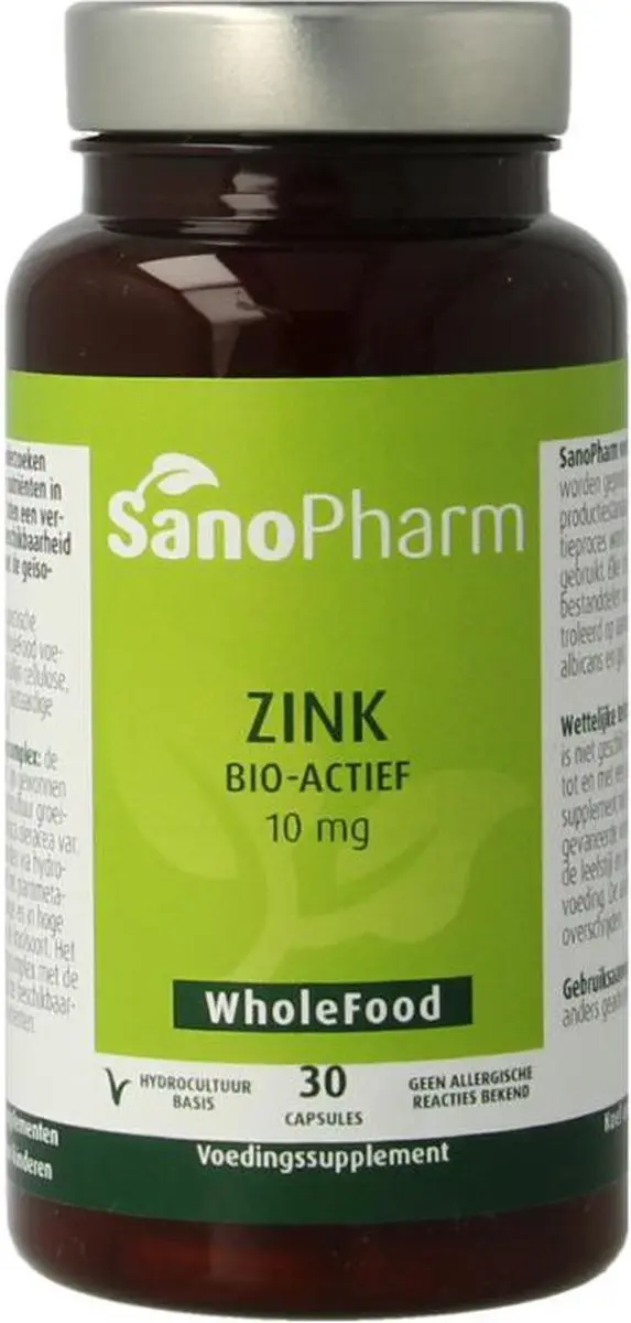 SanoPharm Zink wholefood 30 Capsules