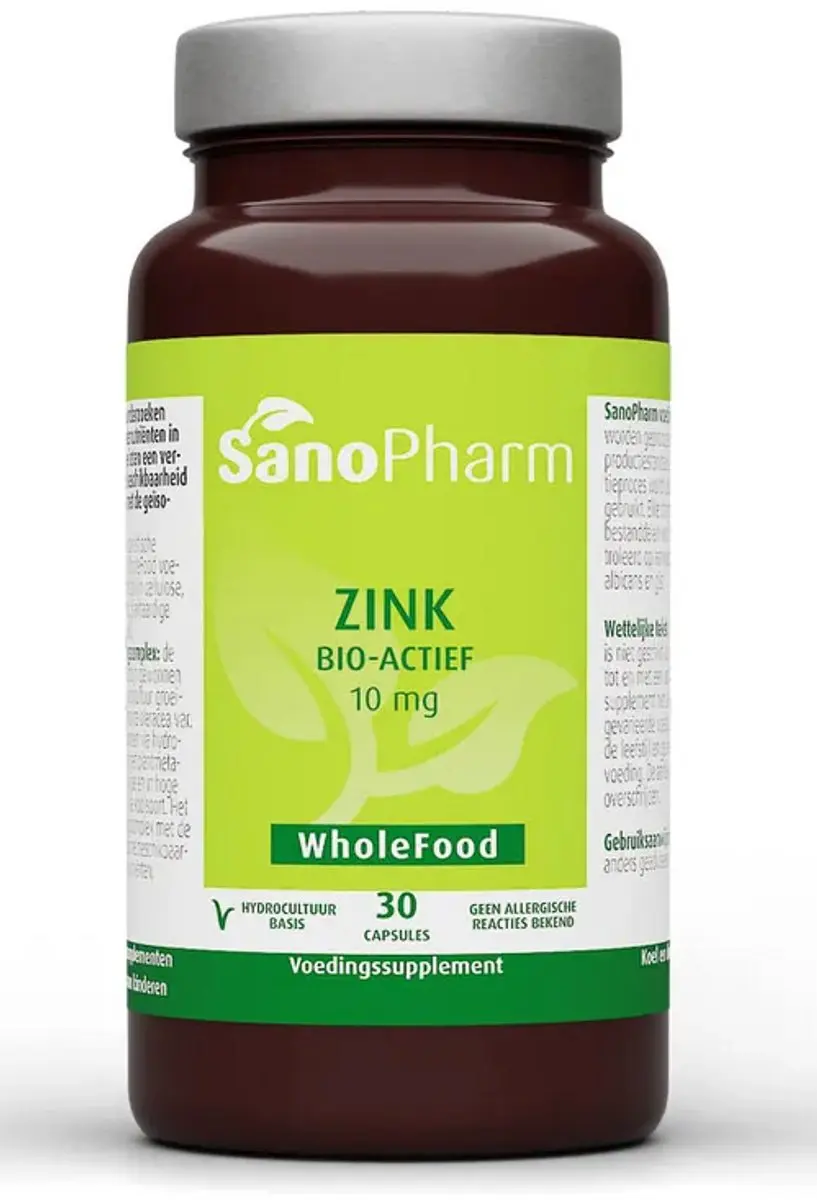 Sanopharm Zink Wholefood 30 Capsules