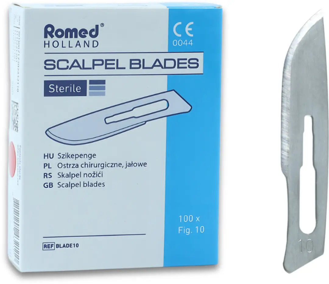 Romed Nr. 10 Steriel Scalpelmesjes - 100 Stuks