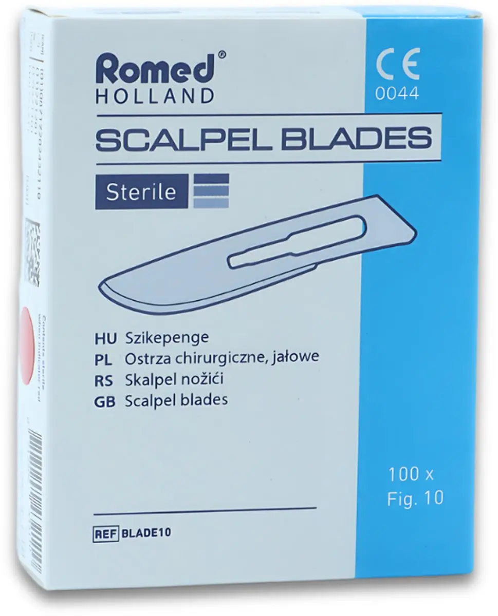 Romed Nr. 10 Steriel Scalpelmesjes - 100 Stuks