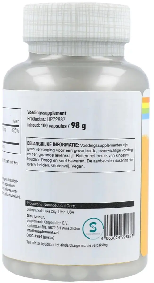 Solaray Vitamine C Liposomaal 500mg - 100 Capsules