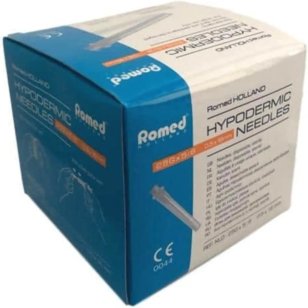 Romed Injectienaalden 25G x 5/8 - 100 Stuks - Oranje