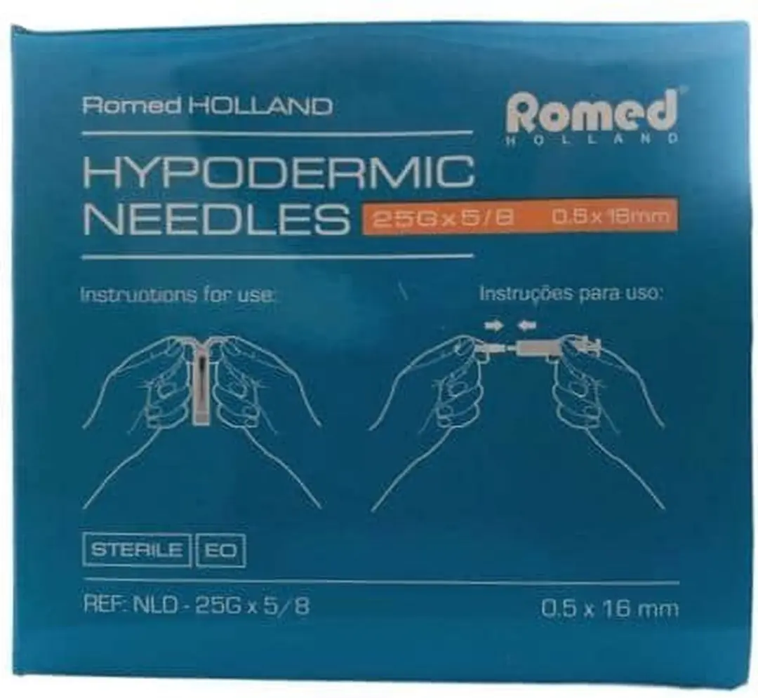 Romed Injectienaalden 25G x 5/8 - 100 Stuks - Oranje