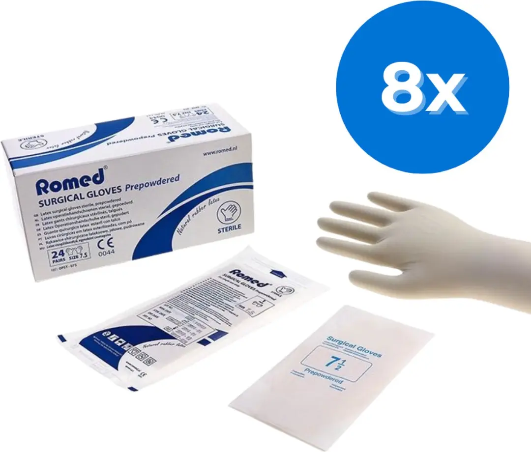 Romed Latex Operatiehandschoenen Steriel Maat 9.0