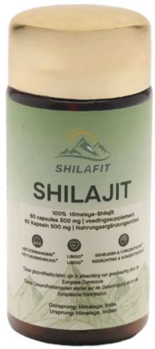 Shilafit Shilajit 500mg Capsules - 60 Stuks