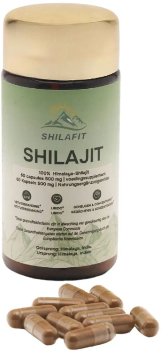Shilafit Shilajit 500mg Capsules - 60 Stuks