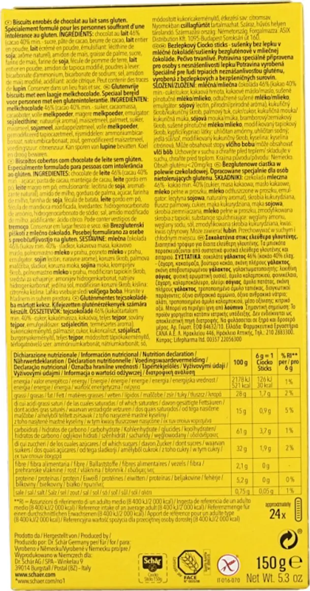 Dr Schar Ciocko Sticks