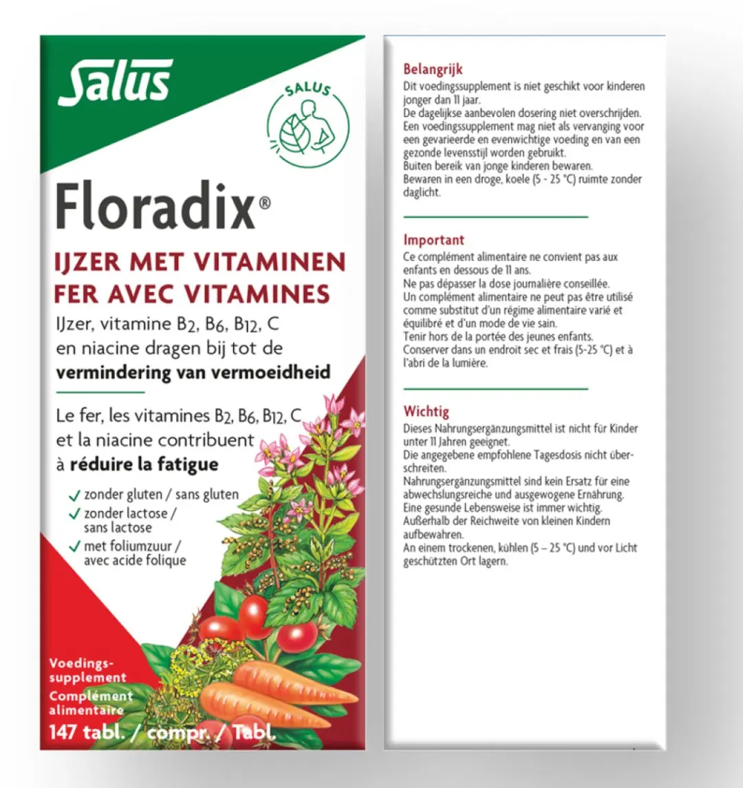 Salus Floradix IJzer-tabletten 147 Stuks