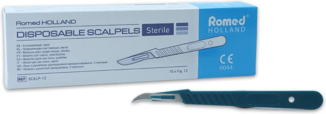 Romed Scalpelmesjes nr.12 met handvat - 10 Stuks