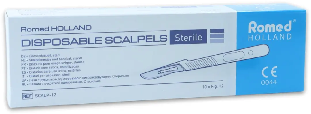 Romed Scalpelmesjes nr.12 met handvat - 10 Stuks