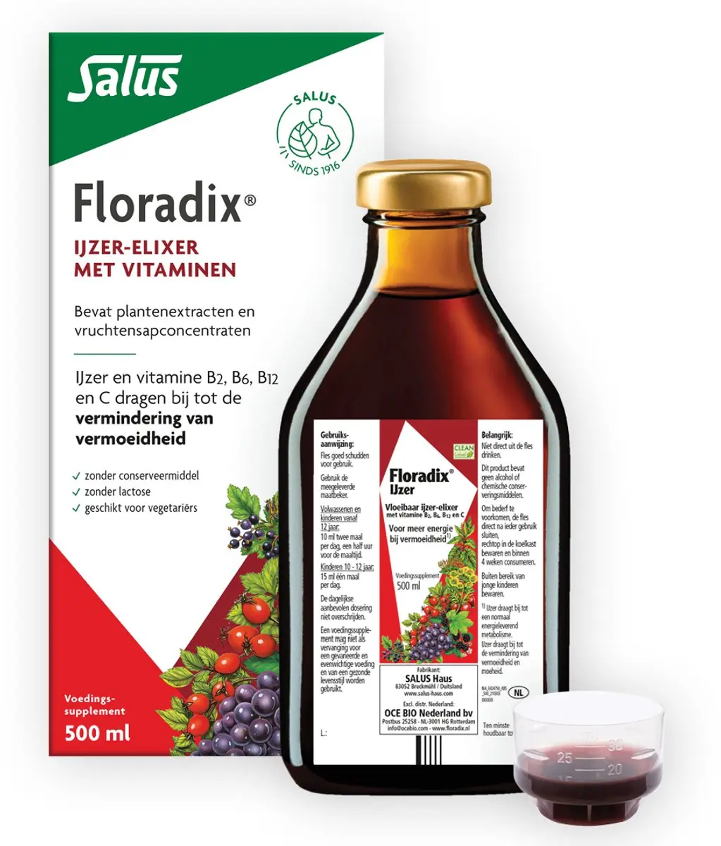 Salus Floradix IJzer-elixir 500ml
