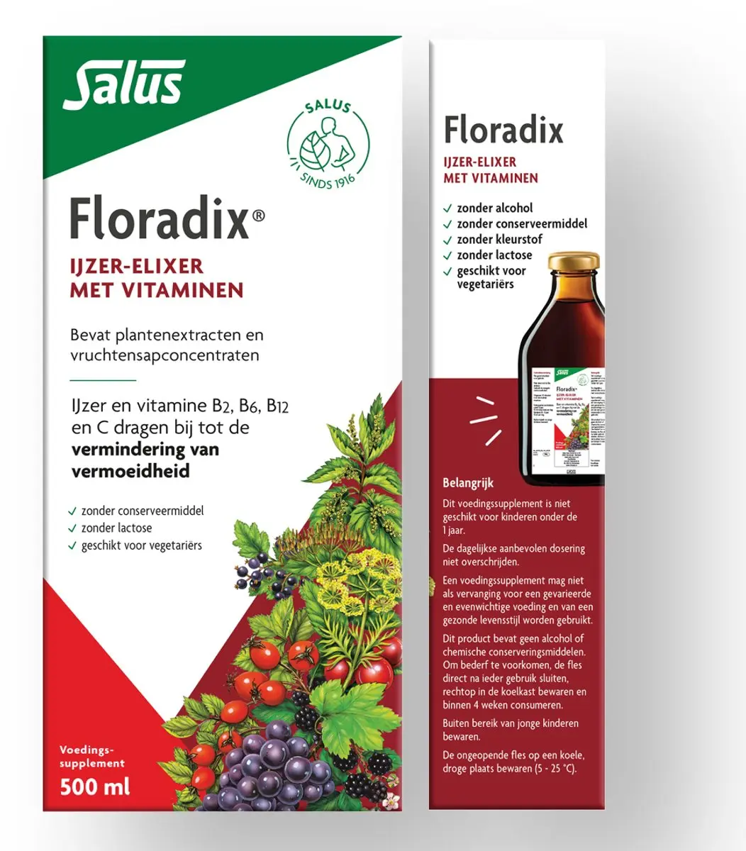 Salus Floradix IJzer-elixir 500ml