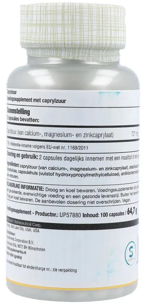 Solaray Caprylzuur - 100 capsules