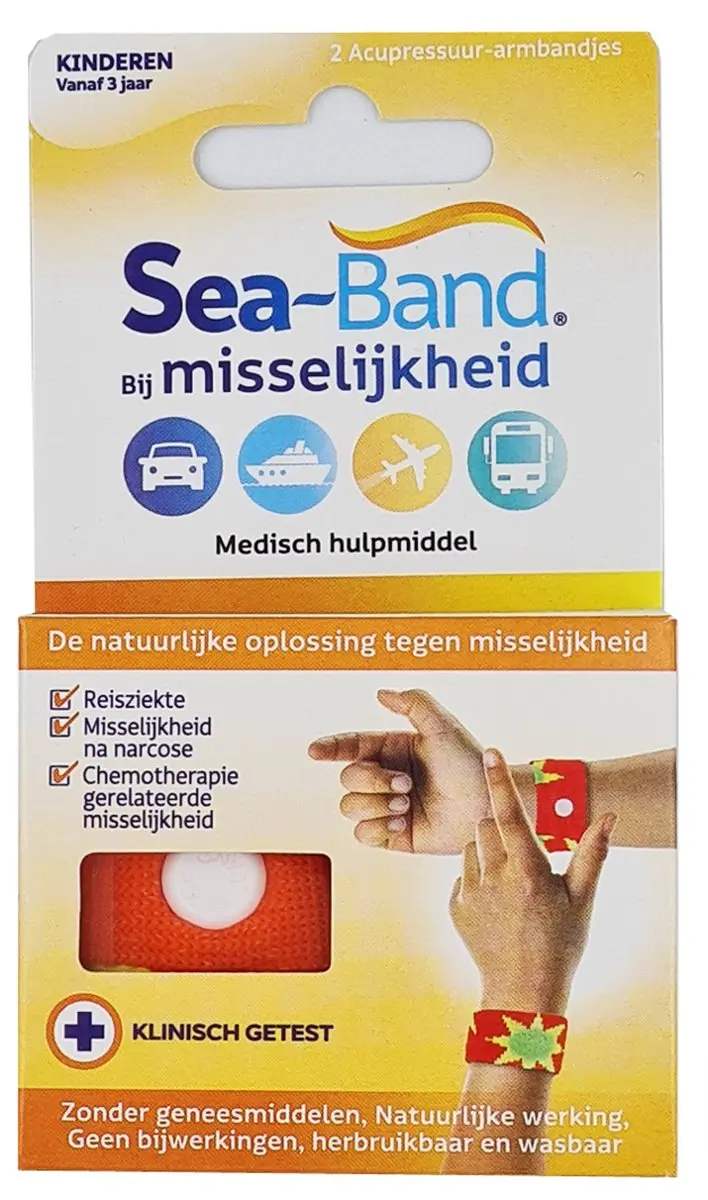 Sea Band Polsband voor Kinderen - 2 Stuks - Oranje