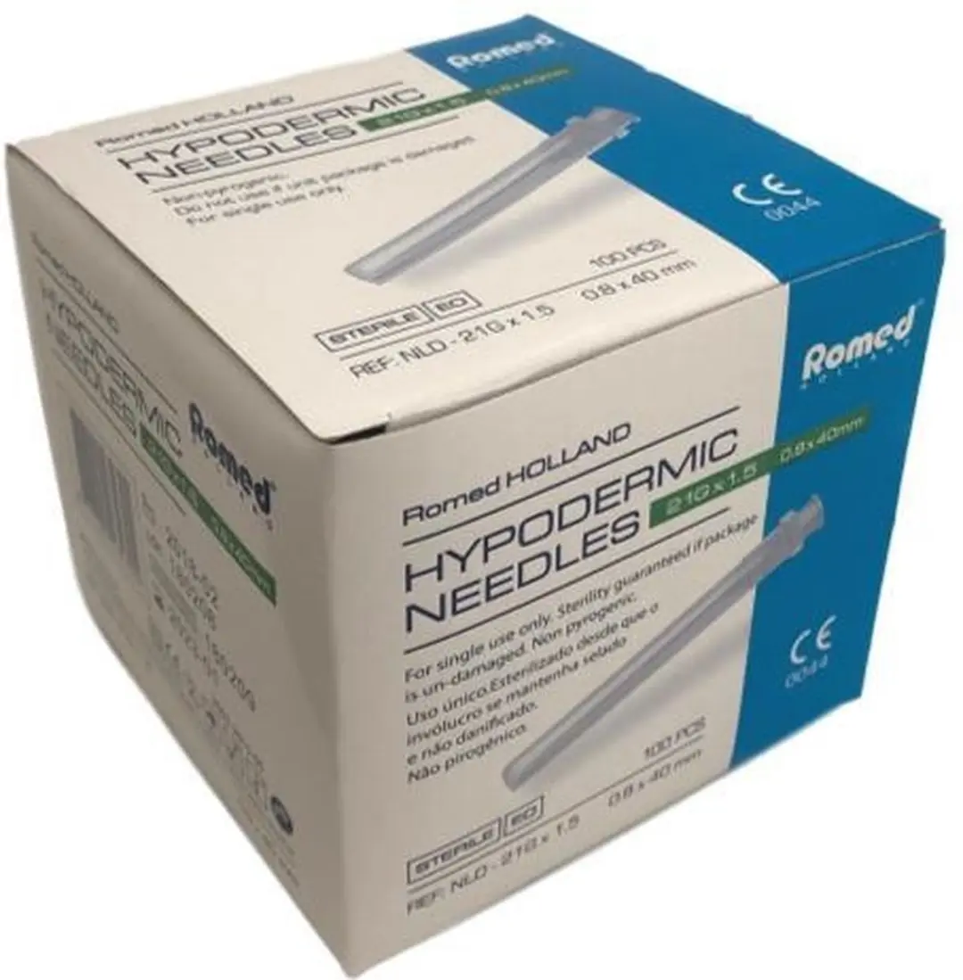 Romed 100 Injectienaalden 21G x 1.5 - Groen