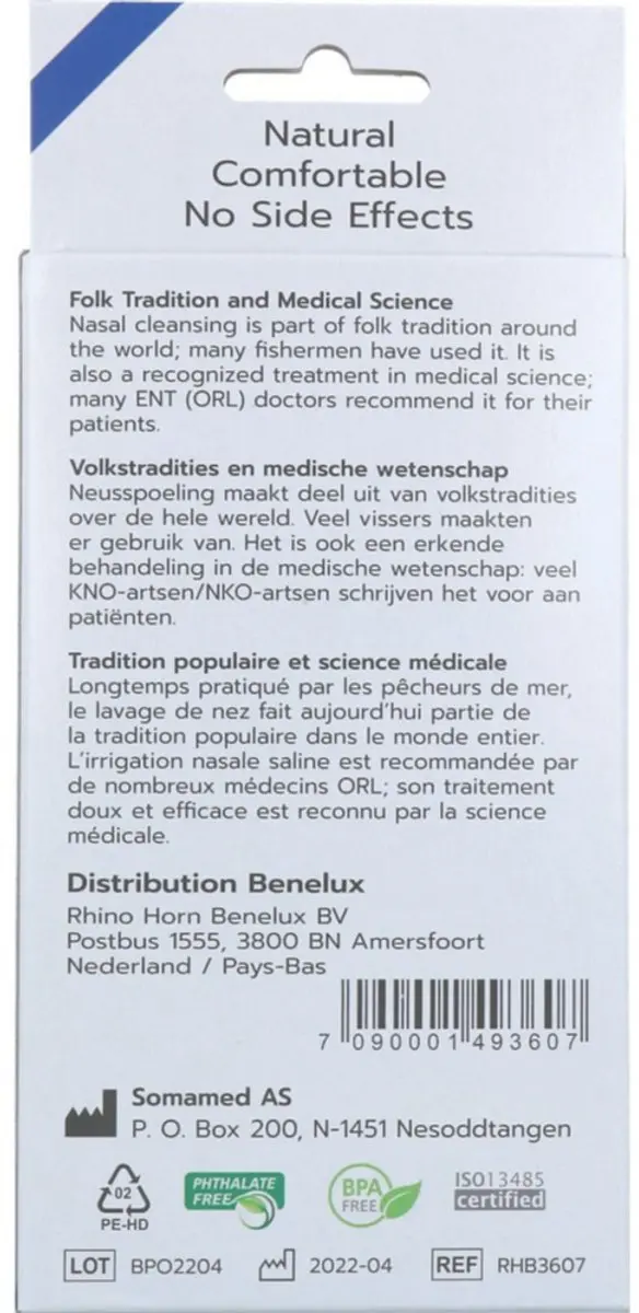 Rhino Horn Neusspoeler Blauw 1ml
