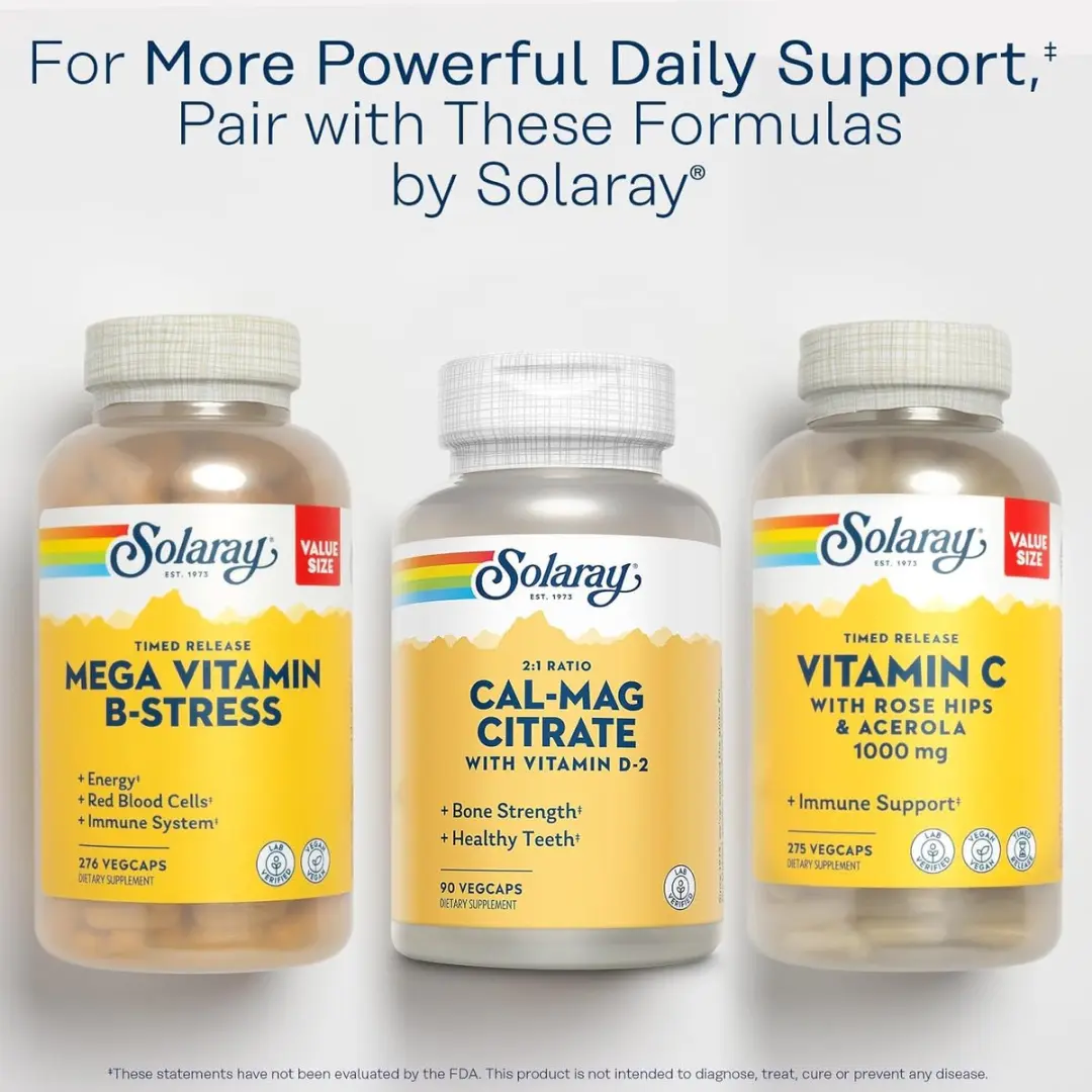 Solaray Calcium Magnesium Citraat 2:1 - 90 VegCaps