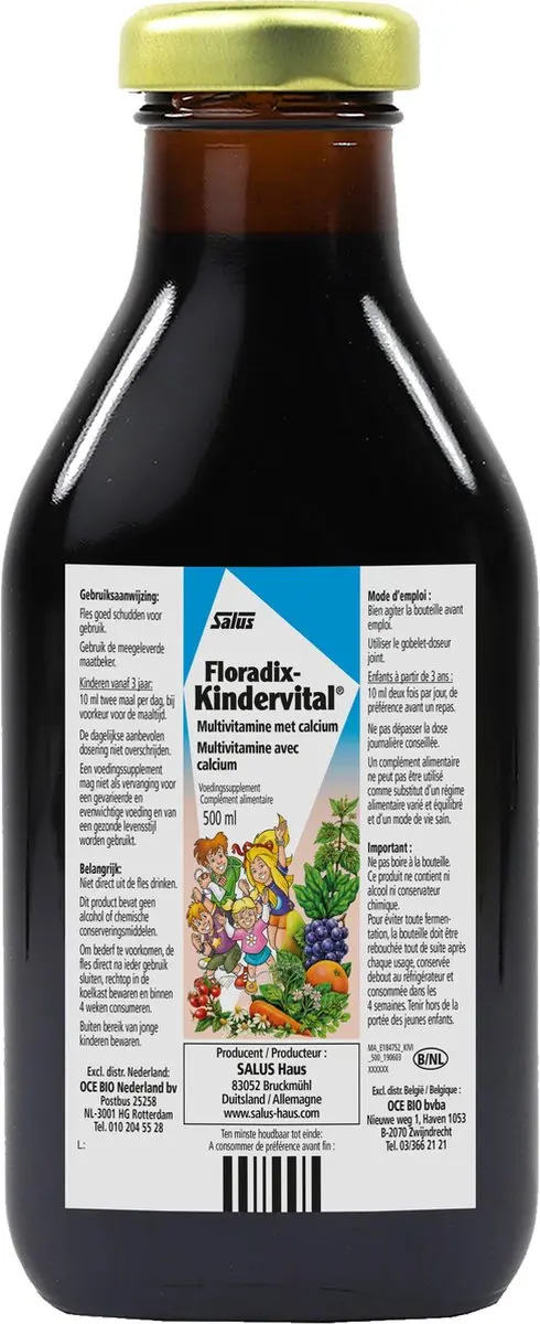 Salus Floradix-Kindervital Vloeibare Multivitamine 500ml