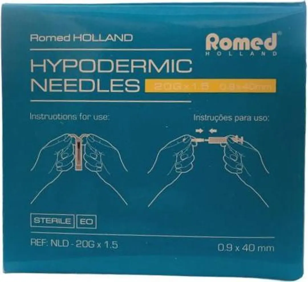 Romed 100st Injectienaald 20G x 1.5 - 50 Stuks