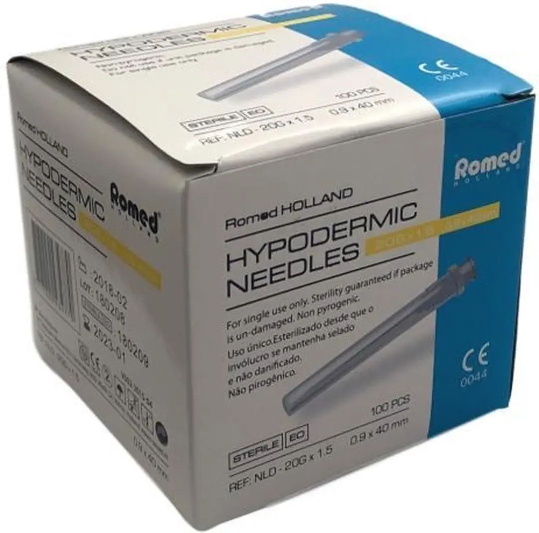 Romed 100st Injectienaald 20G x 1.5 - 50 Stuks