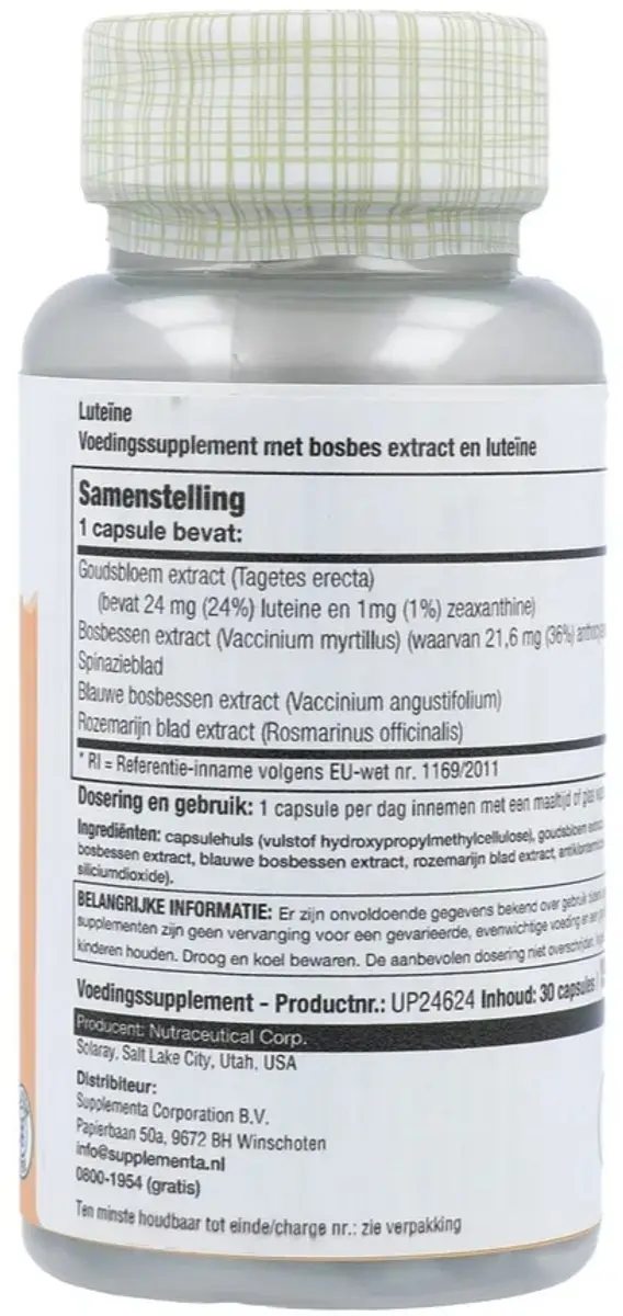 Solaray Luteïne - 30 capsules