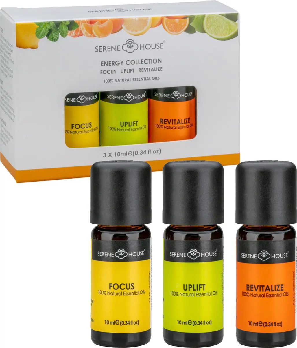 Serene House Essential Oil Energy Collection - 3x 10ml