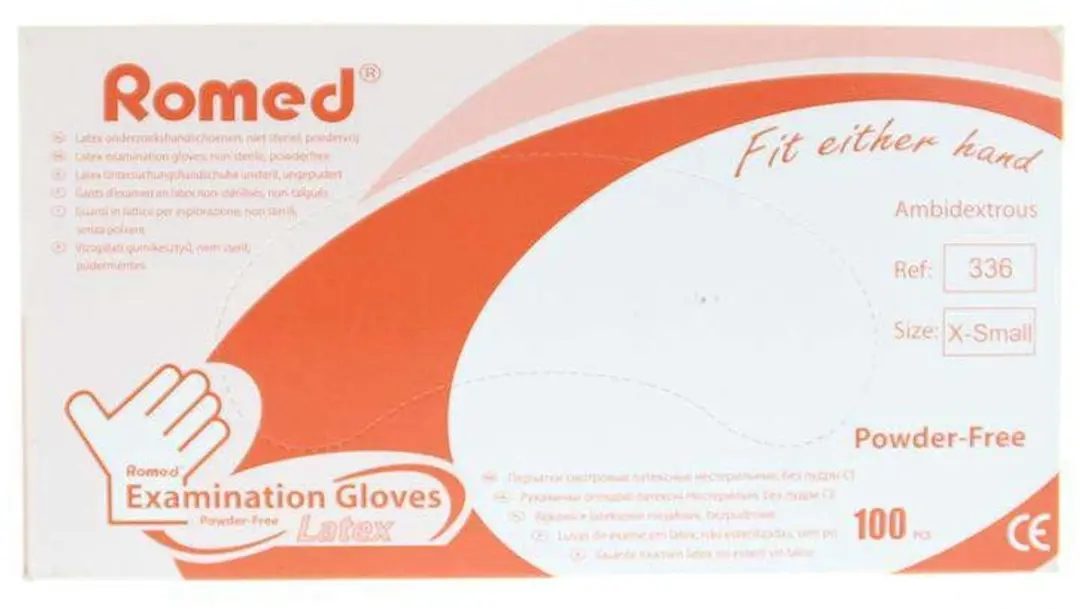 Romed Latex Handschoenen Poedervrij XS