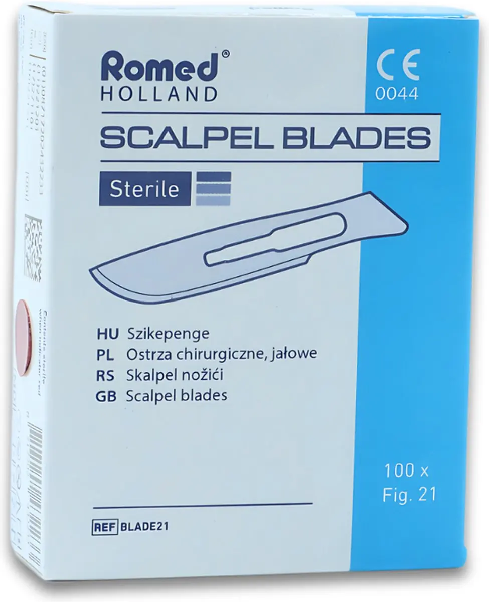 Romed Scalpelmesjes nr. 21 Steriel - 100 Stuks