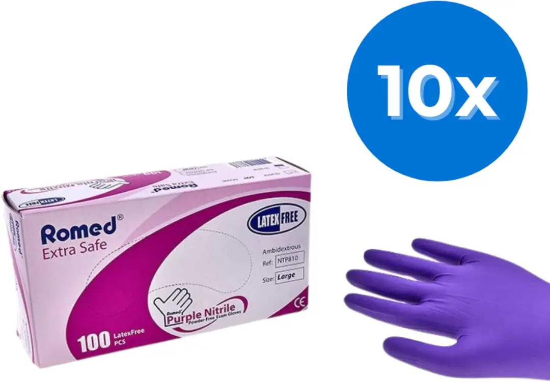 Romed Nitril Handschoenen Heavy Duty - 1000 Stuks