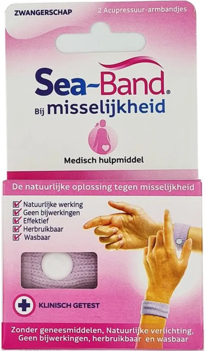 Sea Band Mama Acupressuur Polsband - 2 Stuks Multicolor