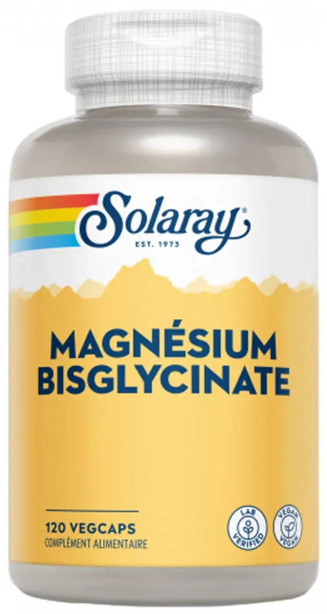 Solaray Magnesium Bisglycinaat 120 Plantaardige Capsules