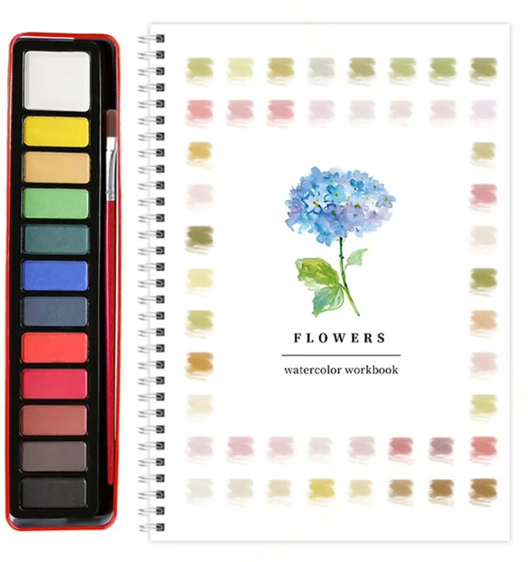 ECTEATOY Creatieve Kleurboek Aquarelset 12 Stuks