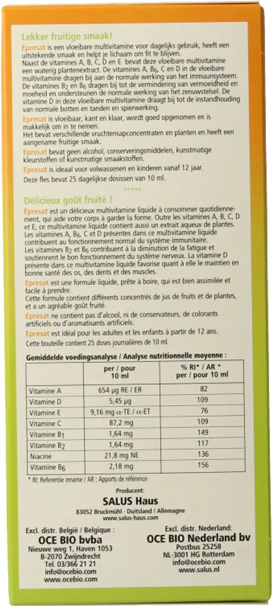 Salus Epresat Multivitamine Vloeibaar 250ml
