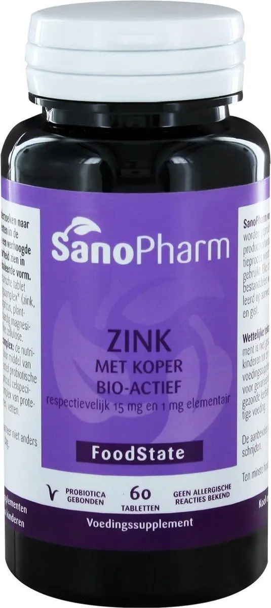 Sanopharm Zink Koper 15/1 Mg