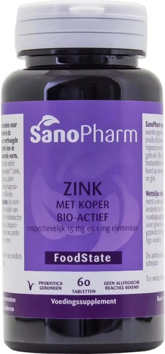 Sanopharm Zink Koper 15/1 Mg