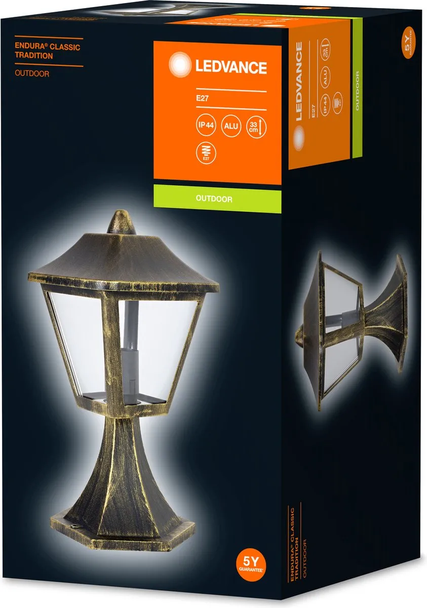 LEDVANCE Endura Classic Tradition ALU Buitenarmatuur E27 - IP44 - afbeelding 6 van 6