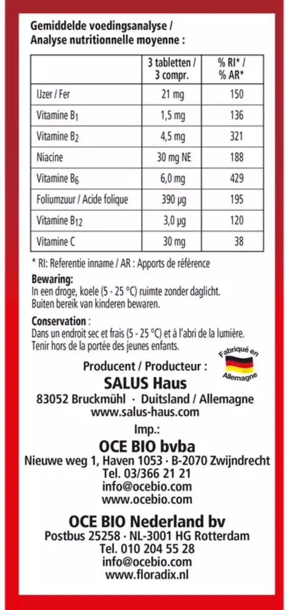 Floradix IJzer 168g - 2x84 Tabletten