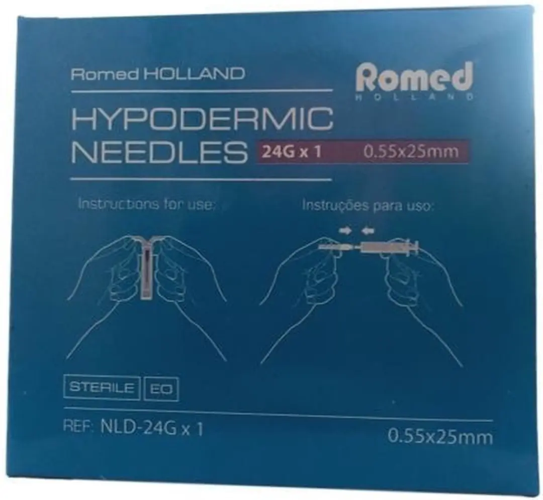 Romed Injectienaalden 24G x 1 - 100 Stuks