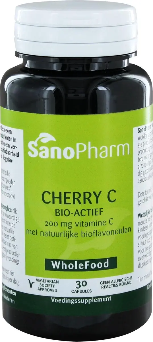 Sanopharm WholeFood Cherry C 200mg - 30 Capsules