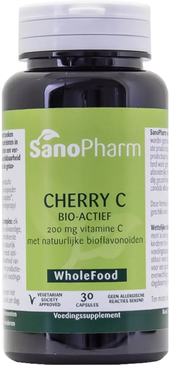 Sanopharm WholeFood Cherry C 200mg - 30 Capsules