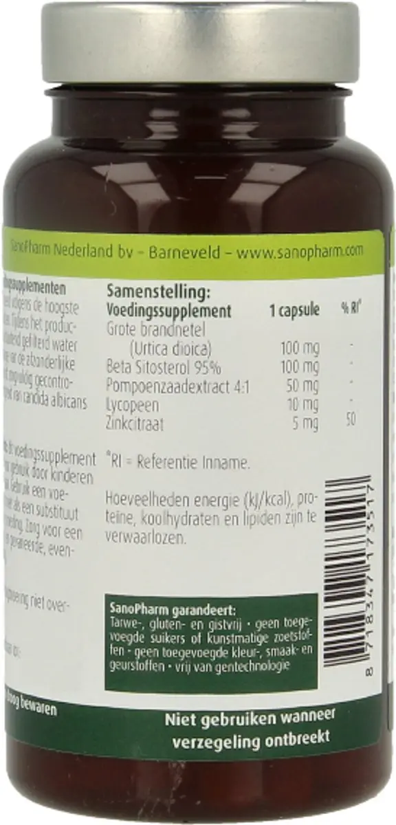 SanoPharm Prostaat support wholefood 60 Capsules