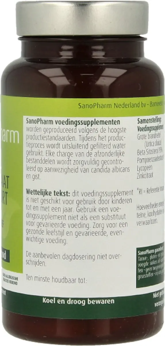 SanoPharm Prostaat support wholefood 60 Capsules