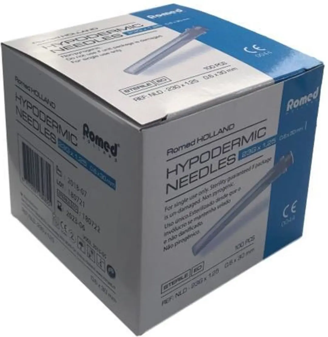 Romed 100 Injectienaalden 23G x 1,25 - Blauw