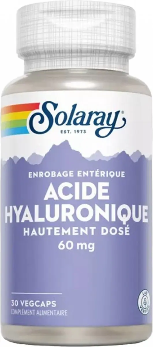 Solaray Hooggedoseerd Hyaluronzuur 30 Plantaardige Capsules