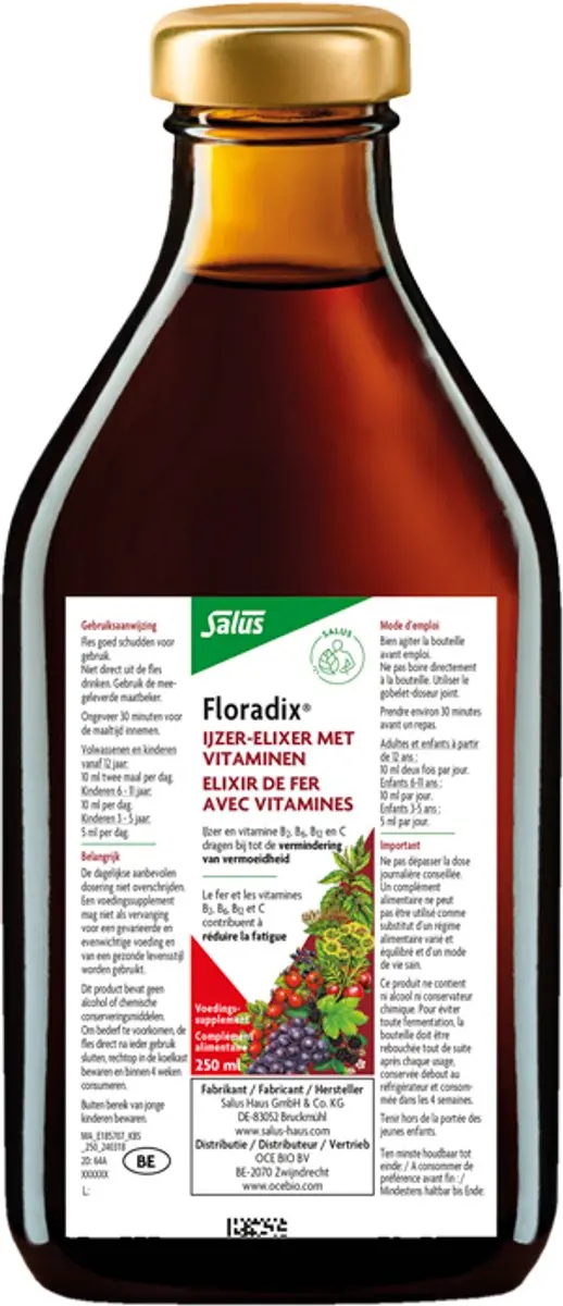 Salus Floradix IJzer-elixir 250ml