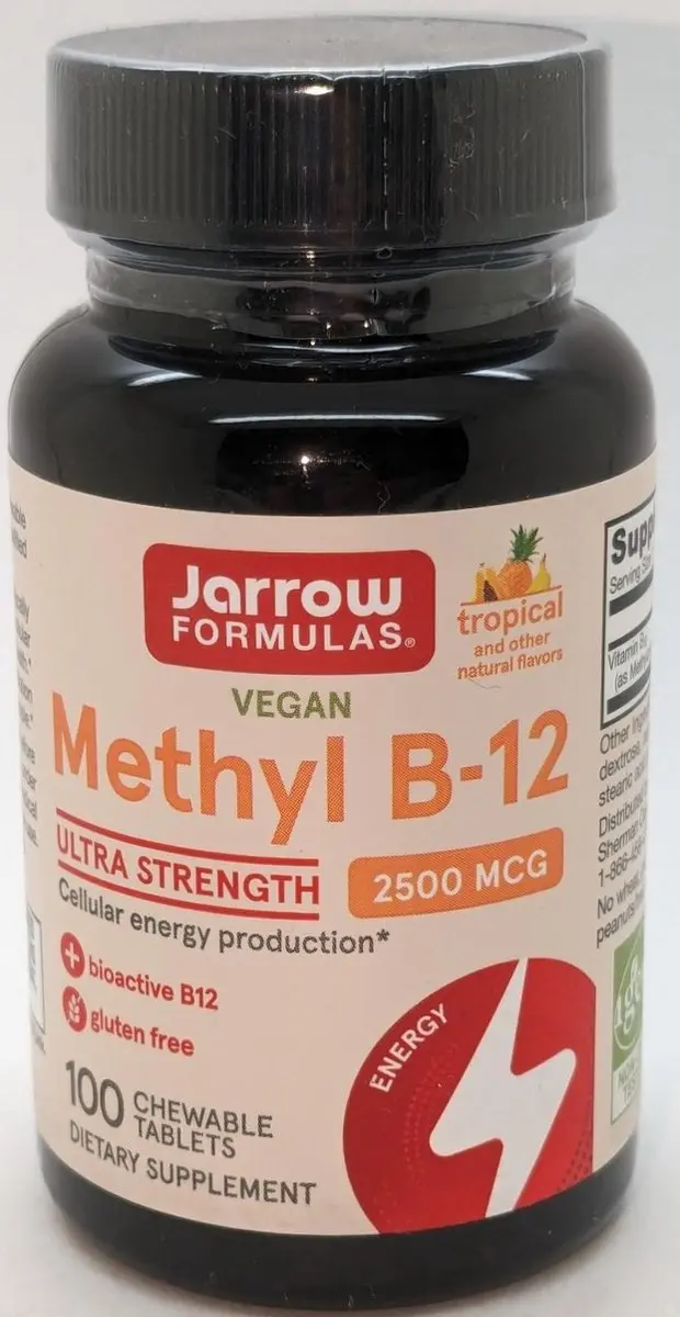Jarrow Formulas B12 Methylcobalamine 2500mcg Zuigtabletten - 100 Stuks